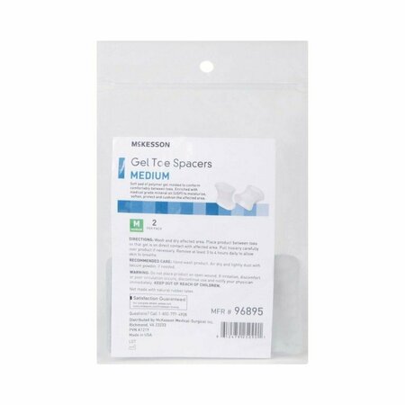 MCKESSON Gel Toe Spacers, Medium, 2PK 96895